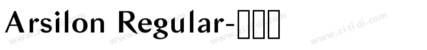 Arsilon Regular字体转换